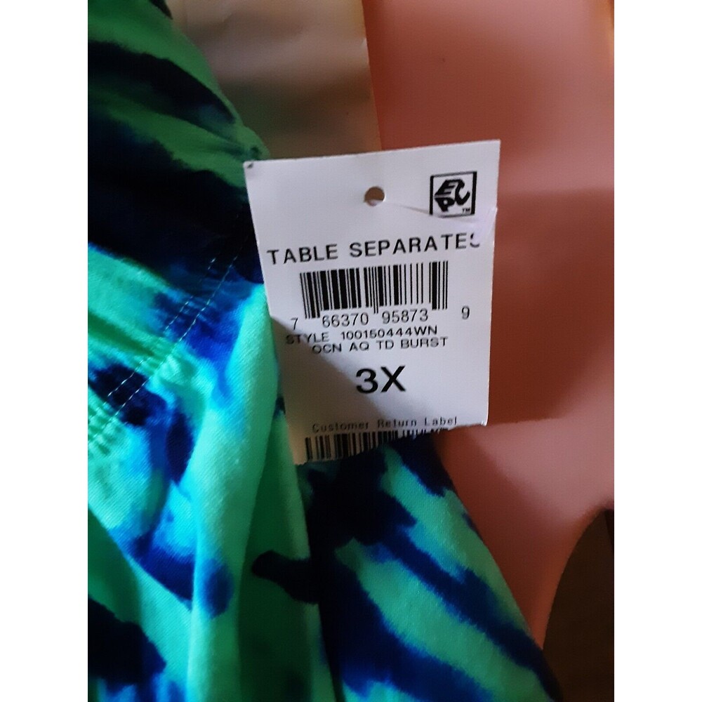 Women Jenni Intimates Sleep Shorts Aqua Burst Size 3XL Elastic Waist Band - Picture 3 of 3